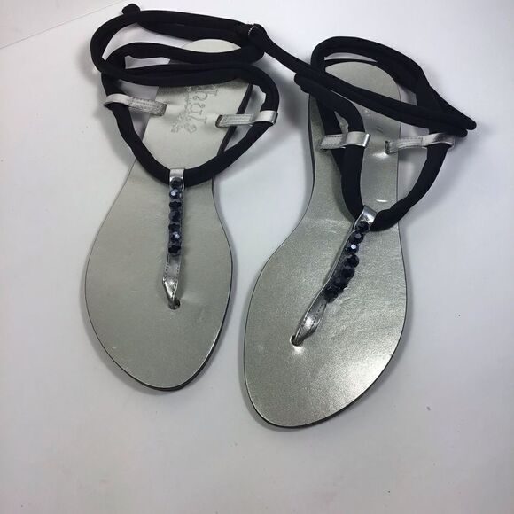 Gladiator style Chula Tie Up Sandal Bead Embellishment Size 8 - Picture 1 of 6